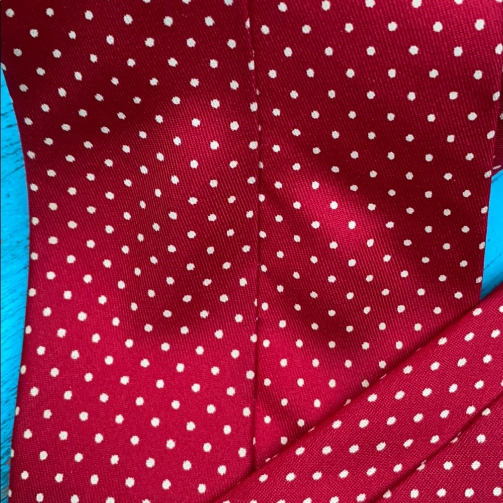 Authentic Givenchy Red Polka Dot Tie - image 4
